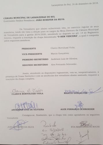 Eleição Mesa Diretora